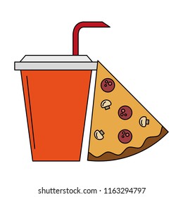 Pizza and soda