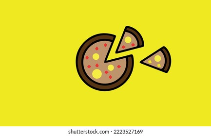 Pizza Sound concept line icon. Simple element illustration. Pizza concept outline symbol design. Can be used for web and mobile