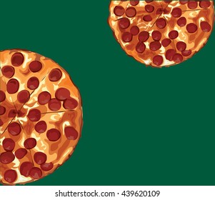 pizza and space background vector EPS10