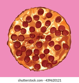 pizza and space background vector EPS10