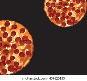 pizza and space background vector EPS10