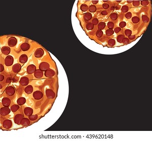 pizza and space background vector EPS10