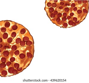 pizza and space background vector EPS10