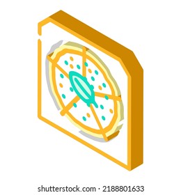 pizza spinach isometric icon vector. pizza spinach sign. isolated symbol illustration
