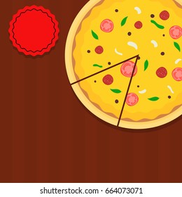 Pizza square banner advertisement template
