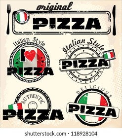 Pizza stamp - set