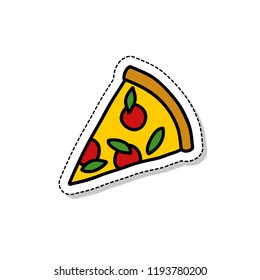 pizza sticker doodle icon
