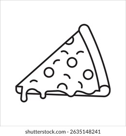 Pizza stock icon outline vector
