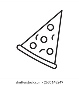 Pizza stock icon outline vector