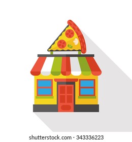 pizza store flat icon