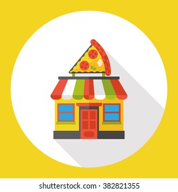 pizza store flat icon