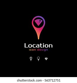 pizza store icon. location icon for map