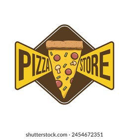 Pizza store logo design template