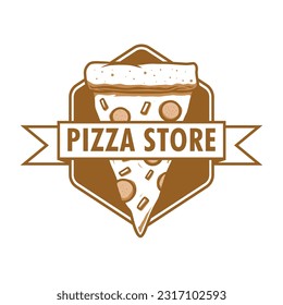 diseño del logotipo de la tienda de pizzas