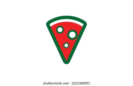 Pizza Store Modern, Minimalist, Logo Design. Pizza Slice, restaurant, icons, Vector illustration template.	
