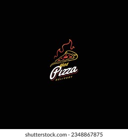 Pizza Store Modern, Minimalist, Logo Design. Pizza Slice, restaurant, icons, Vector illustration template.
Pizzeria Vector Emblem on blackboard. Pizza logo template. Vector emblem for cafe, restaurant