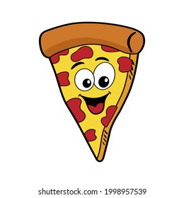 Pizza, Streetwear and Edgy Logos, in Yellow and Brown, New Style, Commercial Use