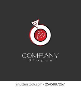 Pizza and sushi logo design . vector logo