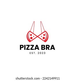 Pizza Symbol with Bra Symbol logo design illustration for Bussines Food and beverage