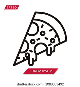 pizza symbol vector icon