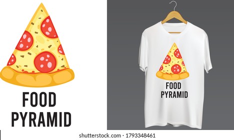 Pizza T Shirt Design Food Pyramid