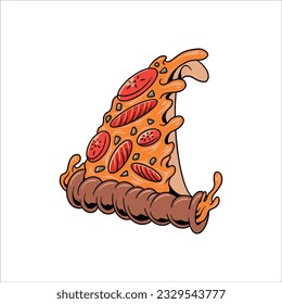 Pizza-Tattoo-Vektordesign