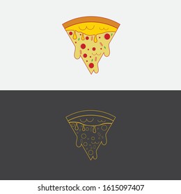 Pizza template logo design for business or restaurant