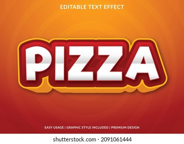 Pizza Text Effect Template With Bold And Modern Style Use For Business Brand And Logo