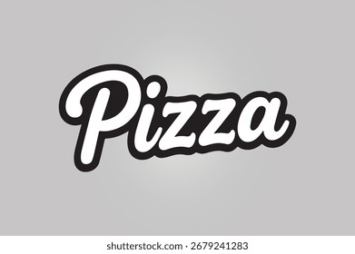 pizza text graphic element Illustration template design 
