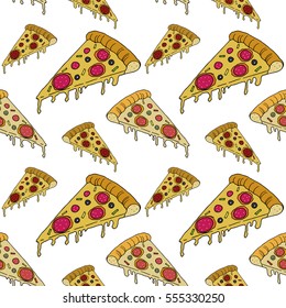 Pizza texture vector