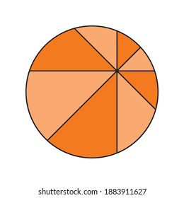 pizza theorem states the equality of two areas