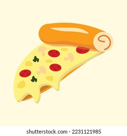 pizza time design background element banner pattern