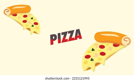 pizza time design background element banner pattern