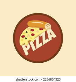pizza time label design logo 