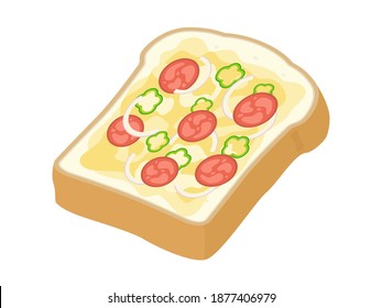 Of pizza toast Illustration of bread.