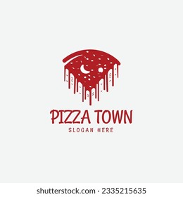 Pizza town logo and icon