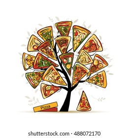 Pizza tree, sketch for your design