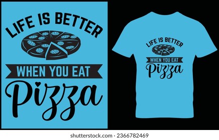 Pizza t-shirt design vector graphic.