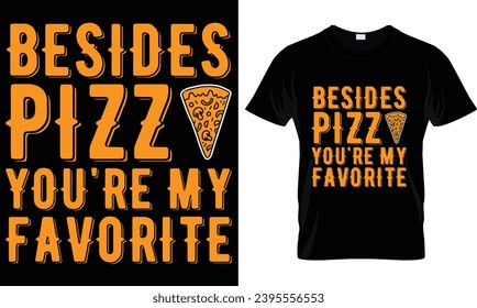 Pizza t-shirt design vector graphic.