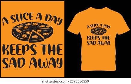 Pizza t-shirt design vector graphic.