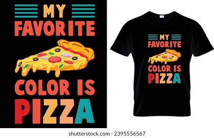 Pizza t-shirt design vector graphic.