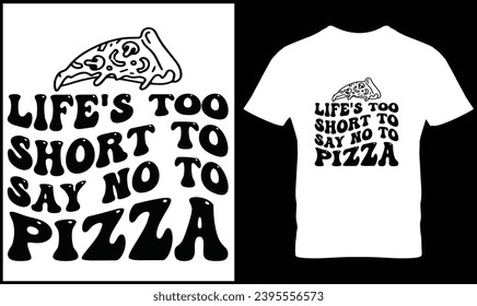 Pizza t-shirt design vector graphic.