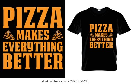 Pizza t-shirt design vector graphic.