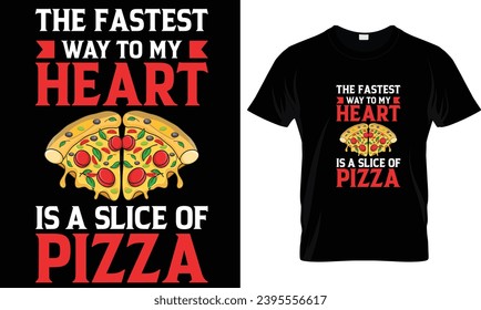 Pizza t-shirt design vector graphic.