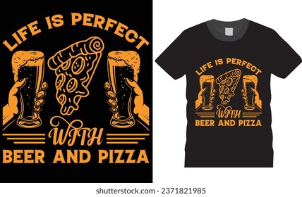 Pizza t-Shirt Typography and Graphic t-Shirt design. Quality full pizza t shirt designs. Typography t-shirt design. Pizza design ready for print poster banner cards vector pad.