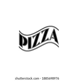 Pizza typographic expression. Pizza typo Logo