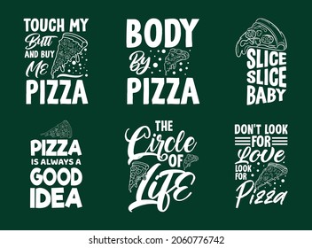 Pizza typography SVG t shirt design bundle, Pizza t shirt design with graphics, Pizza shirt, Pizza typography quotes,