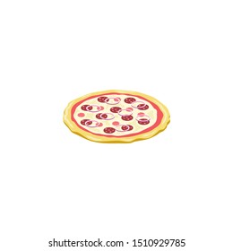 Pizza vector 3d isometric, color web icons set, new flat style. Creative illustration design, idea for infographics.