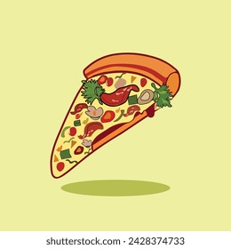 Pizza Vektor-Kunst, Vektor-Ikone, Grafik und Illustration