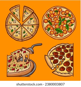 pizza vector art ilustration design